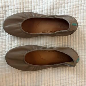 Taupe Tieks Ballet Flats. Size 9